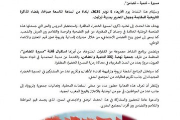 جمعية الحقيقة بتيزنيت تحتفي بالذكرى الخمسين للمسيرة الخضراء بأنشطة تربوية واجتماعية تجسد قيم التضامن والمواطنة
