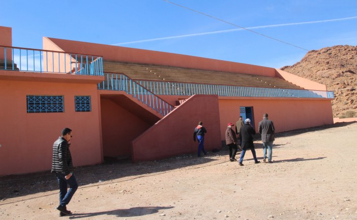 المجلس الاقليمي لتيزنيت، يتفقد تقدم أشغال بناء الملعب الجماعي لتافراوت